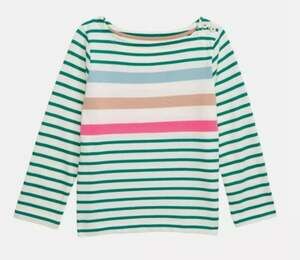 Charming Mini Boden Girls' Striped Long-Sleeve Cotton Top